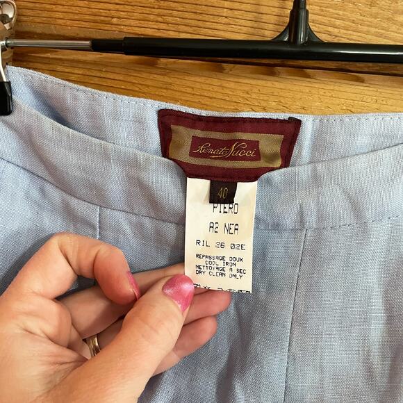 Renato Nucci Light Blue Cropped Pants Size 40 - Picture 3 of 6